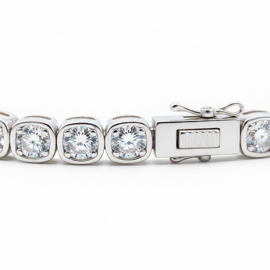 Éloria | Adjustable 4 mm Tennis Bracelet in Gold or Silver 17 cm