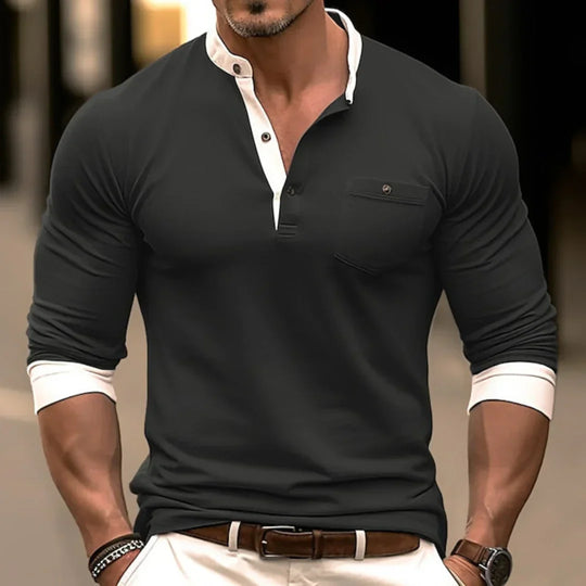 Cason | Elegant Long Sleeve T-Shirt for Men