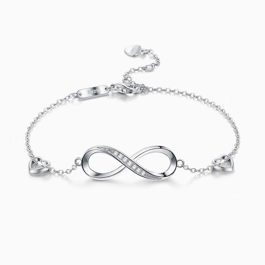 Eternal | Infinite Bracelet Set with Crystals and Delicate Hearts