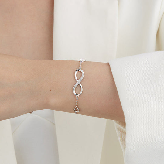 Eternal | Infinite Bracelet Set with Crystals and Delicate Hearts
