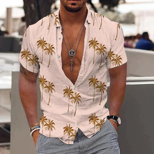 Lugos | Men's Tropical Palm Print Shirt