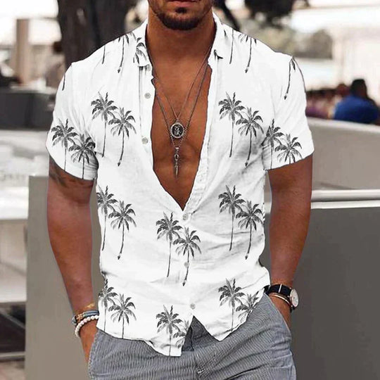 Lugos | Men's Tropical Palm Print Shirt