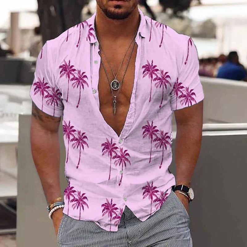Lugos | Men's Tropical Palm Print Shirt