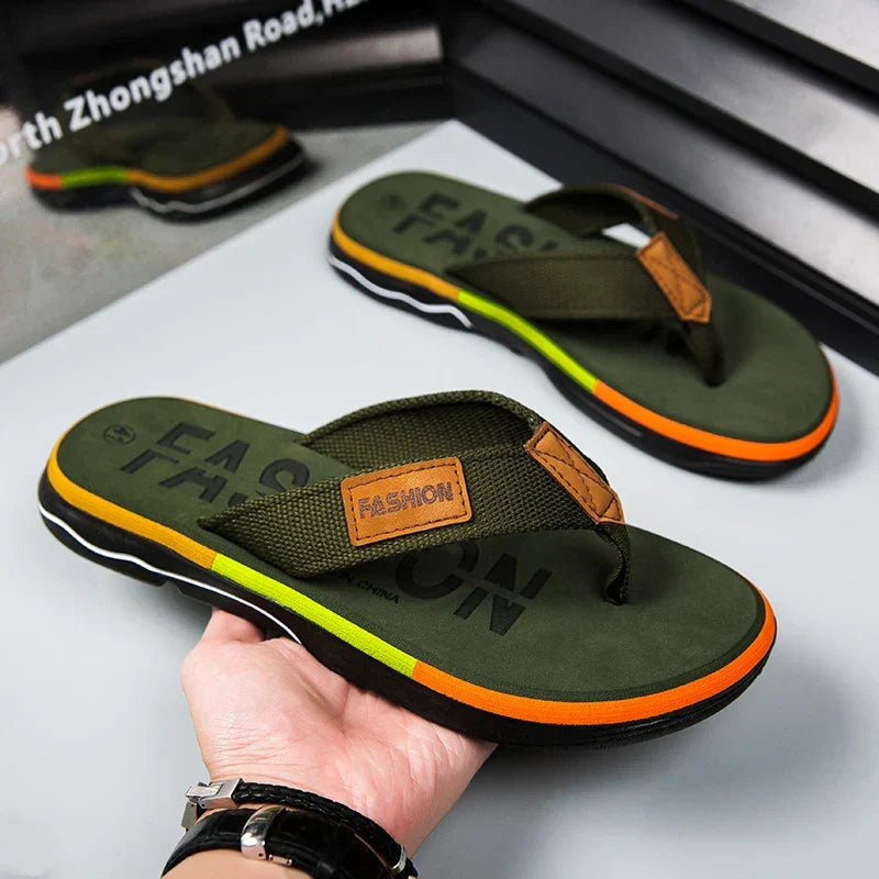 Joziah | Stylish Multicolored Flip-Flops with Non-Slip Sole for Men