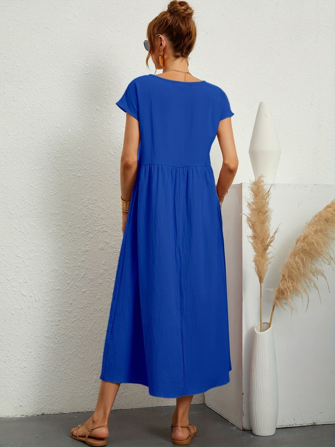 Clara | Fluid Midi Dress with Pockets