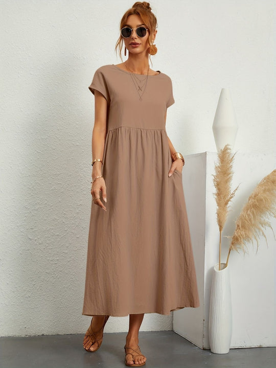 Clara | Fluid Midi Dress with Pockets