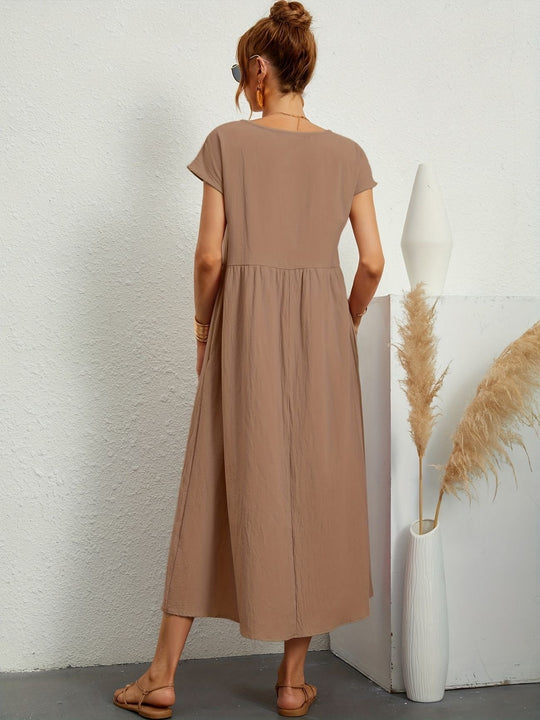 Clara | Fluid Midi Dress with Pockets