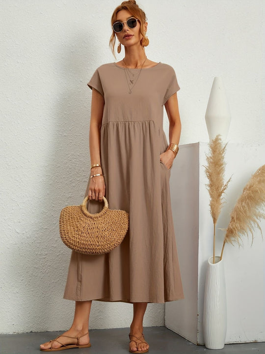 Clara | Fluid Midi Dress with Pockets