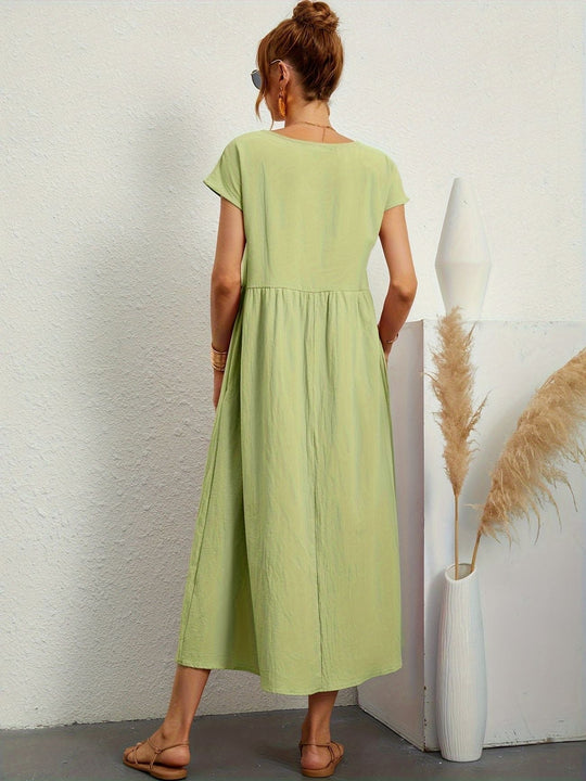 Clara | Fluid Midi Dress with Pockets