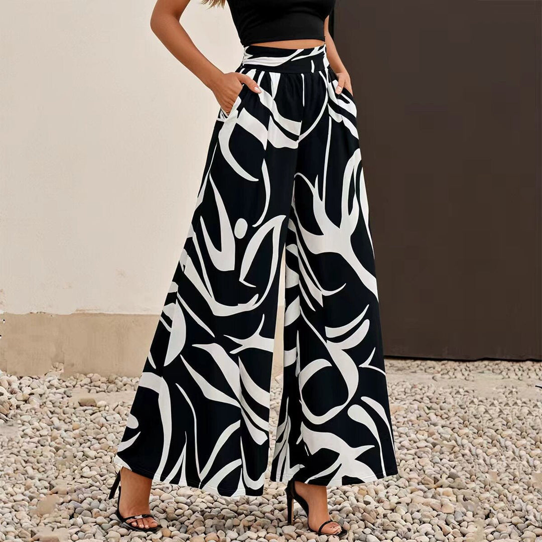 Brigitte | Wide-Leg Fluid Pants with Adjustable Waist