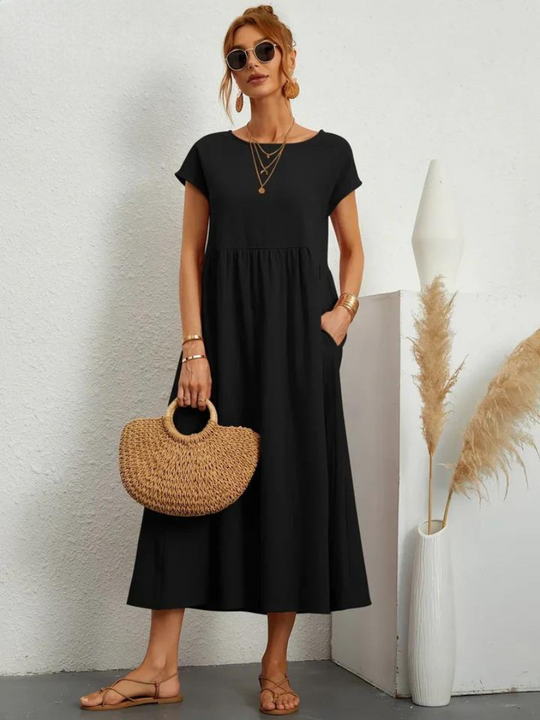Maelis | Cotton-Linen Pocket Dress for Women