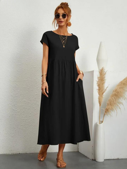 Maelis | Cotton-Linen Pocket Dress for Women