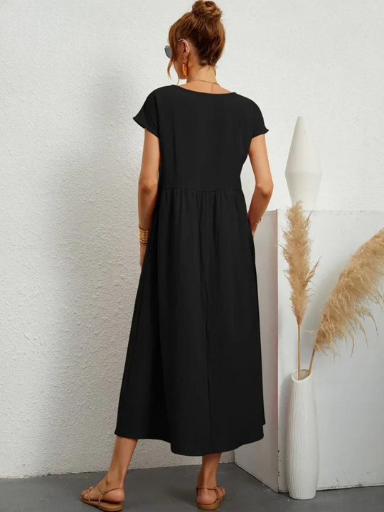 Maelis | Cotton-Linen Pocket Dress for Women