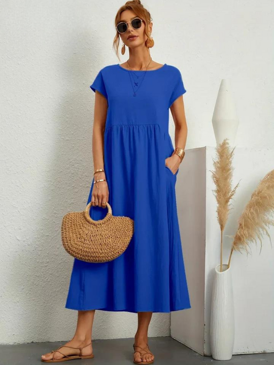 Maelis | Cotton-Linen Pocket Dress for Women