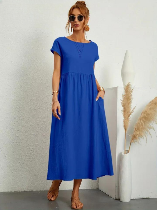 Maelis | Cotton-Linen Pocket Dress for Women