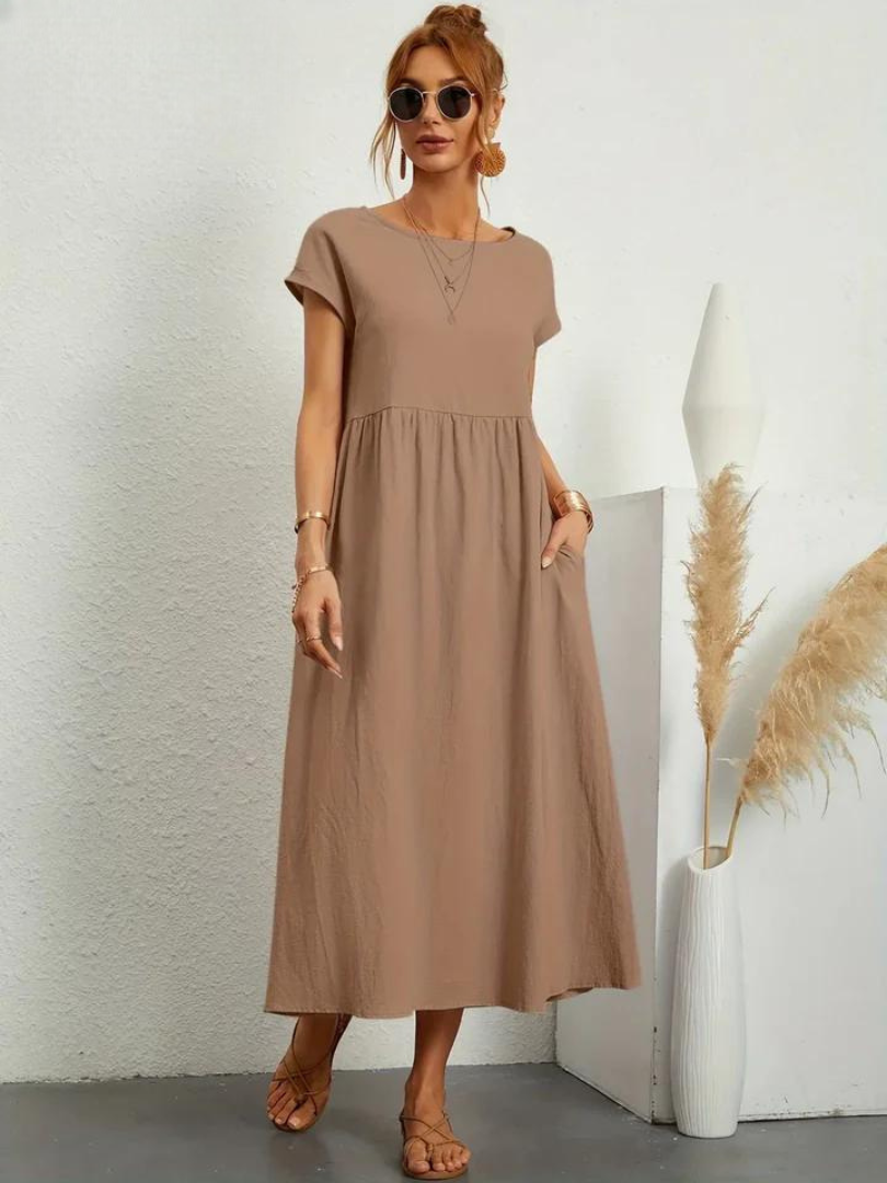 Maelis | Cotton-Linen Pocket Dress for Women