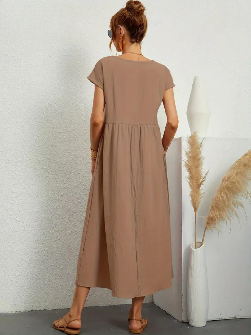 Maelis | Cotton-Linen Pocket Dress for Women