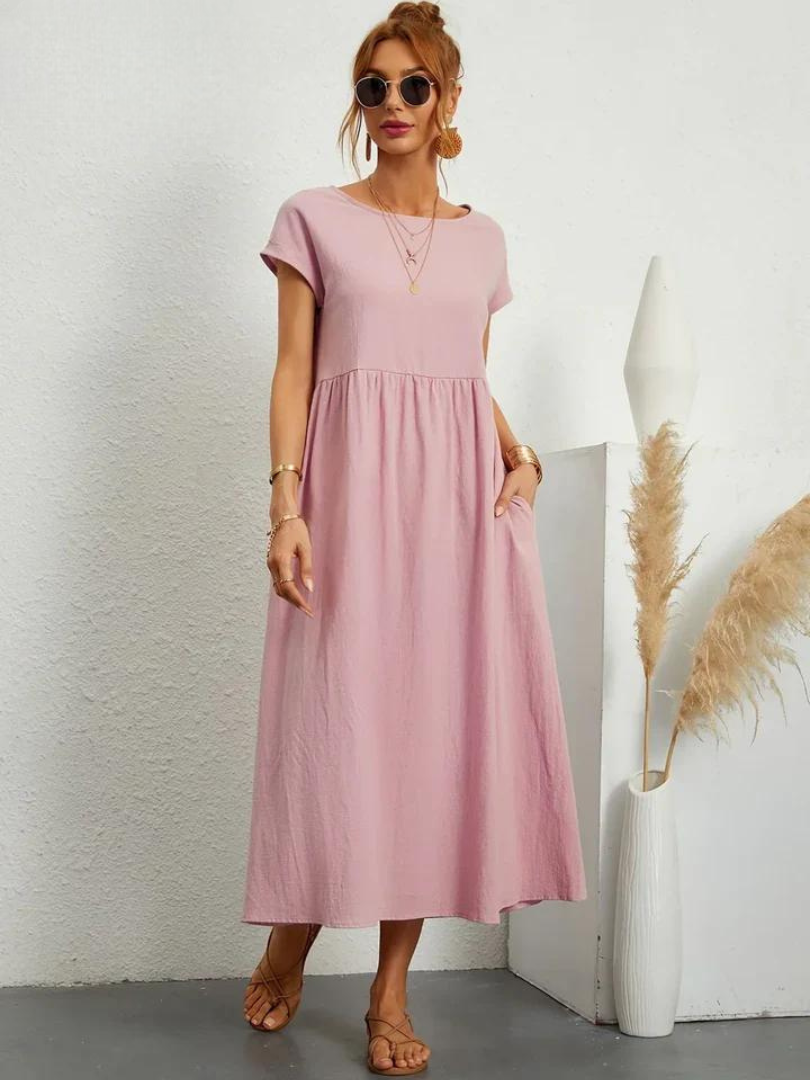 Maelis | Cotton-Linen Pocket Dress for Women