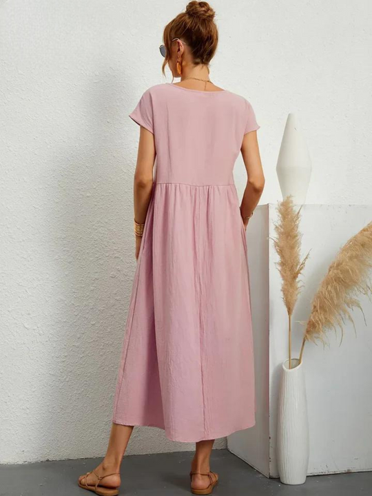 Maelis | Cotton-Linen Pocket Dress for Women