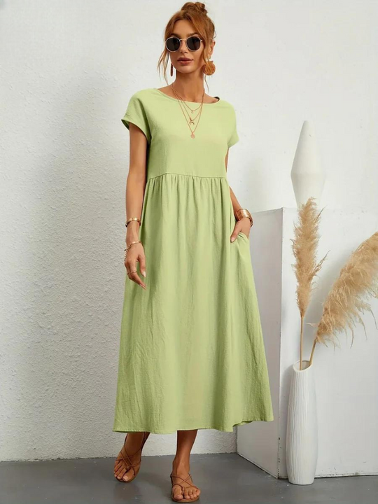 Maelis | Cotton-Linen Pocket Dress for Women
