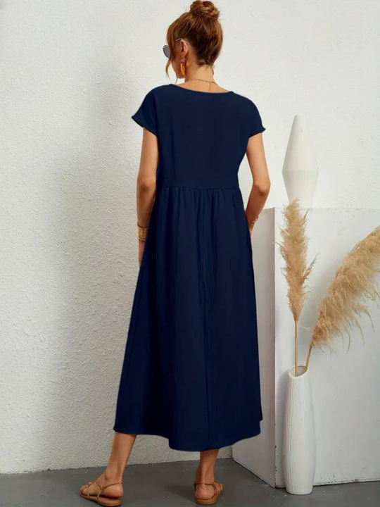 Maelis | Cotton-Linen Pocket Dress for Women