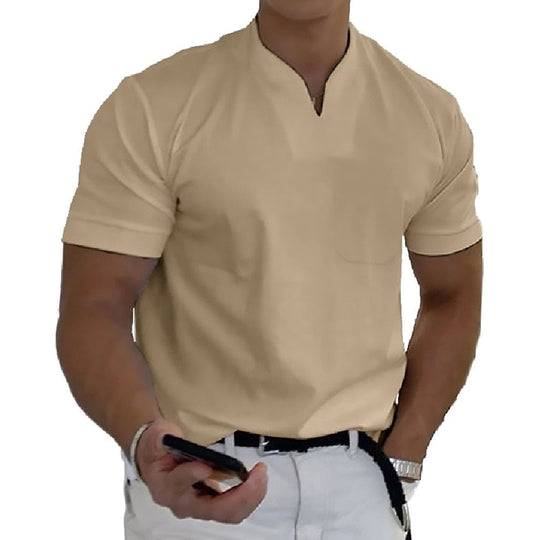 Davion | Men's Slim Fit Short Sleeve V-Neck T-Shirt