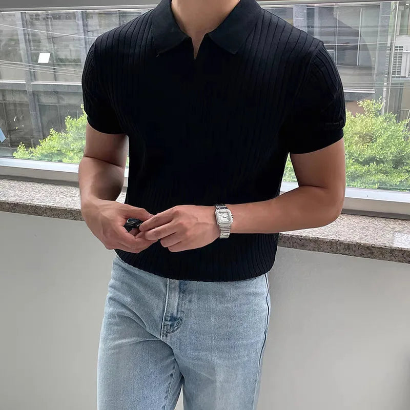 Alessio™ | Men's Lightweight Open-Neck Polo