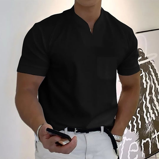 Davion | Men's Slim Fit Short Sleeve V-Neck T-Shirt