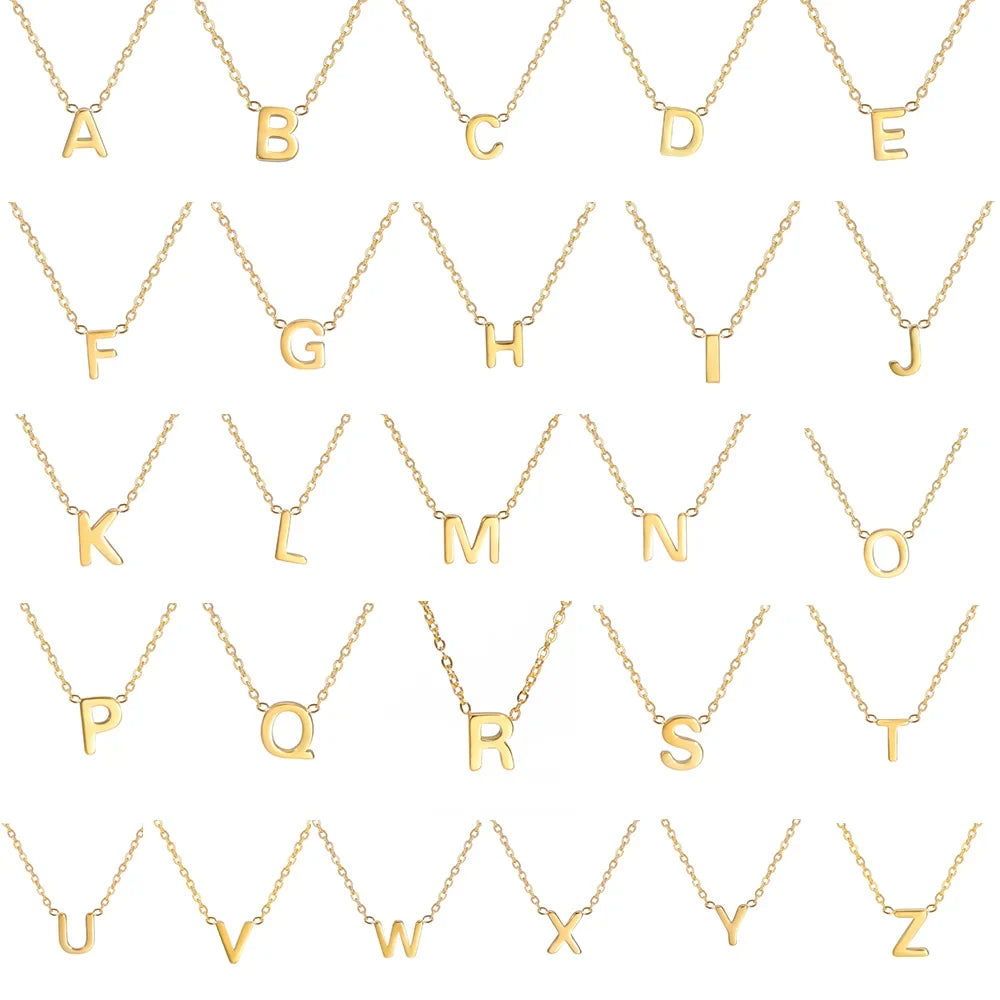 Brilliant Alphabet Pendant Necklace