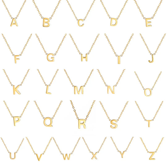 Brilliant Alphabet Pendant Necklace