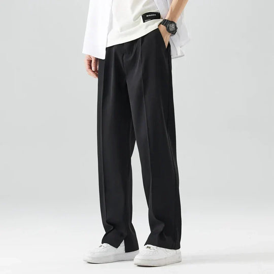 Kieran | Aero Pleated Trousers with Elegant Finish for Men