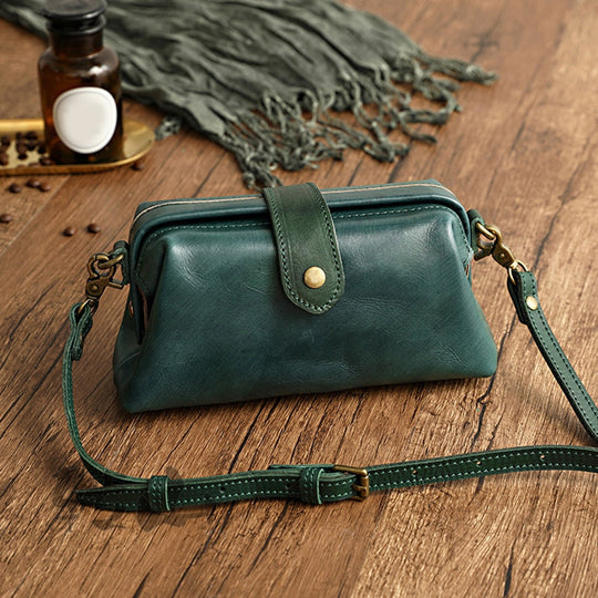 Fabienne - Retro Leather Bag, Handmade