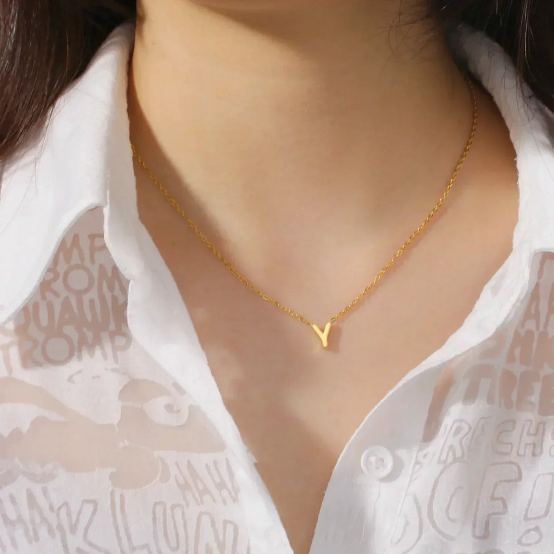 Brilliant Alphabet Pendant Necklace