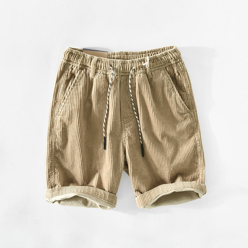 Ricky | Casual Fit Stretch Comfortable Corduroy Shorts for Men