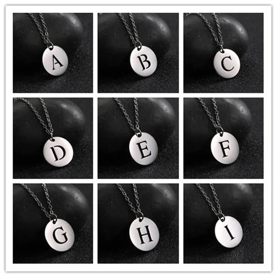 Elegant Gold Letter Pendant Necklace