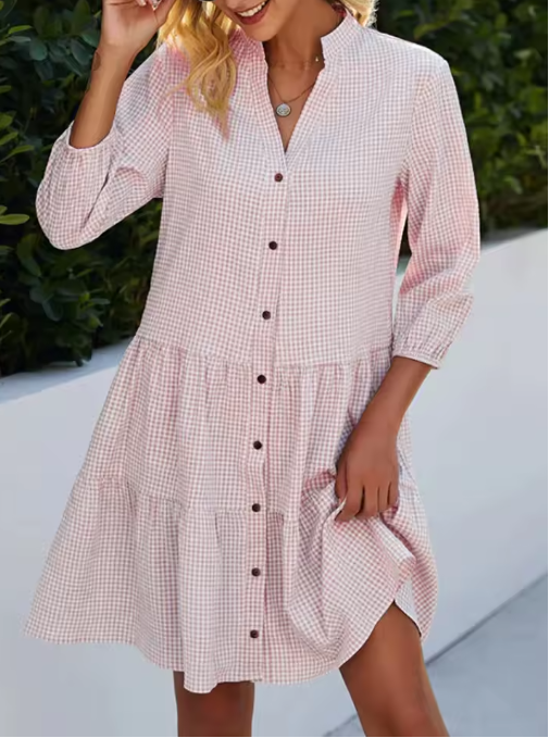 Zuri | Loose Mini Dress with V-Neck