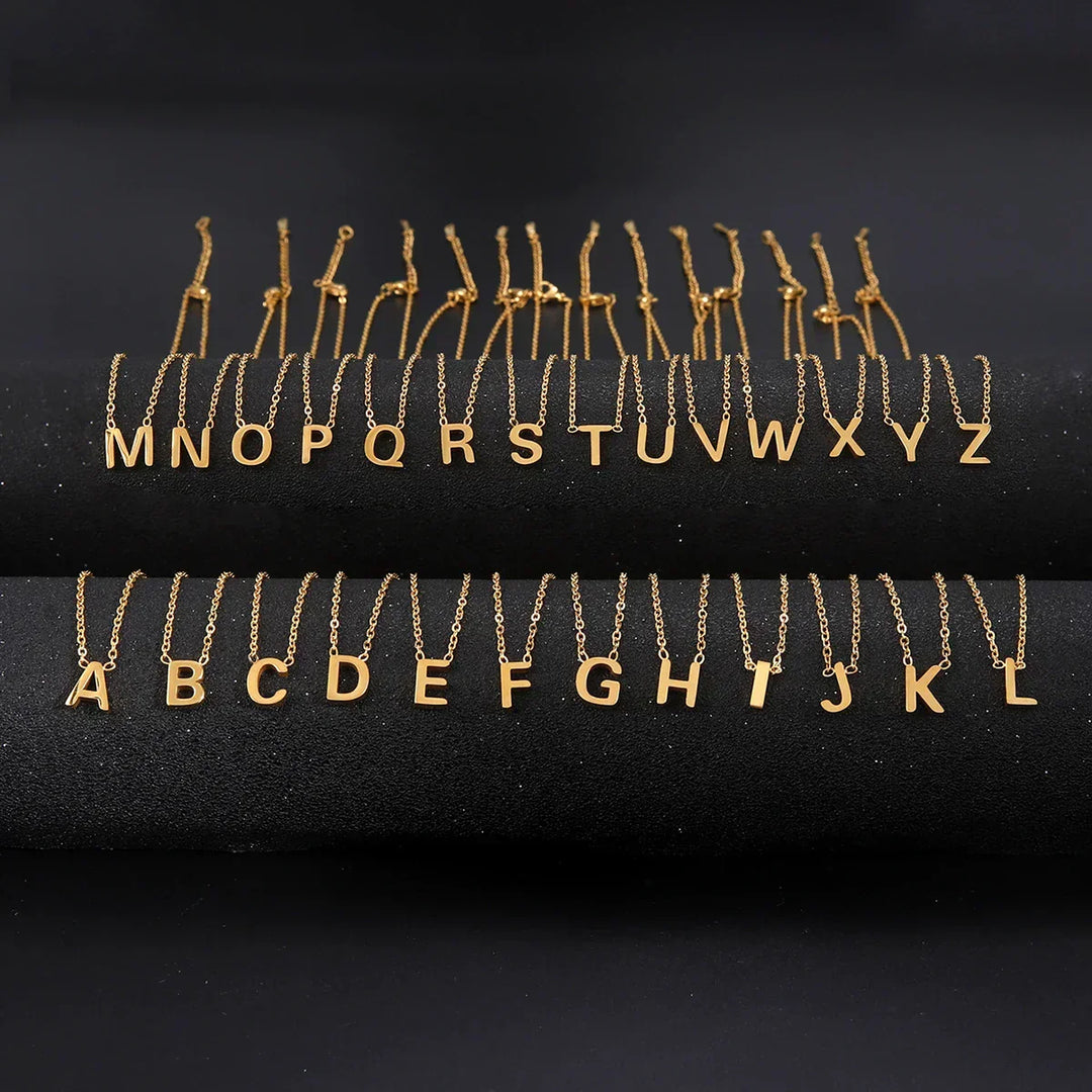 Brilliant Alphabet Pendant Necklace