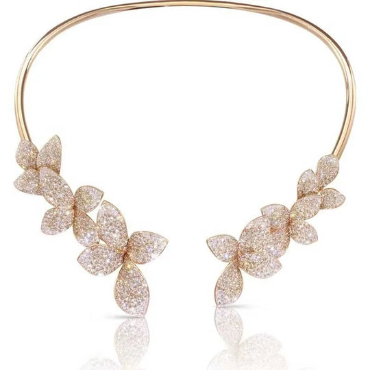 Elegant Crystal Flower Necklace
