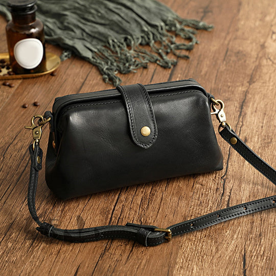 Fabienne - Retro Leather Bag, Handmade