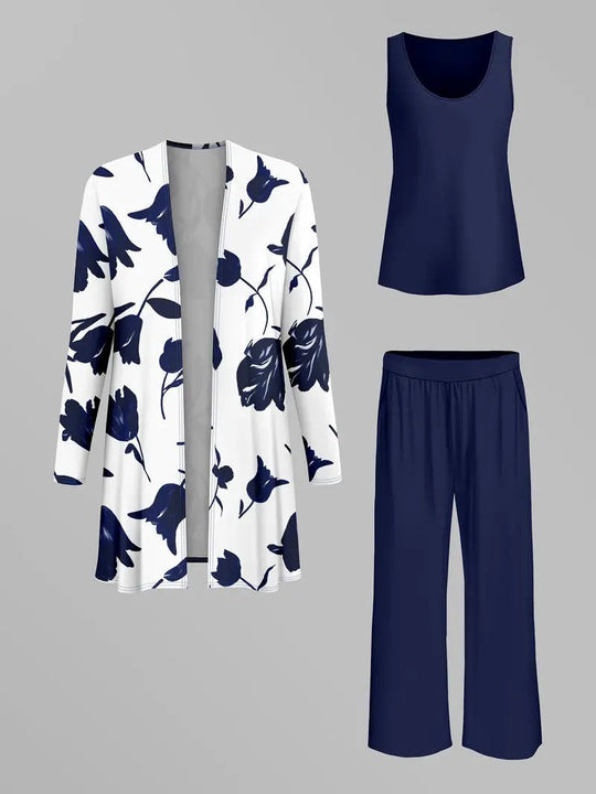 Eliane | 3-Piece Navy Blue Set