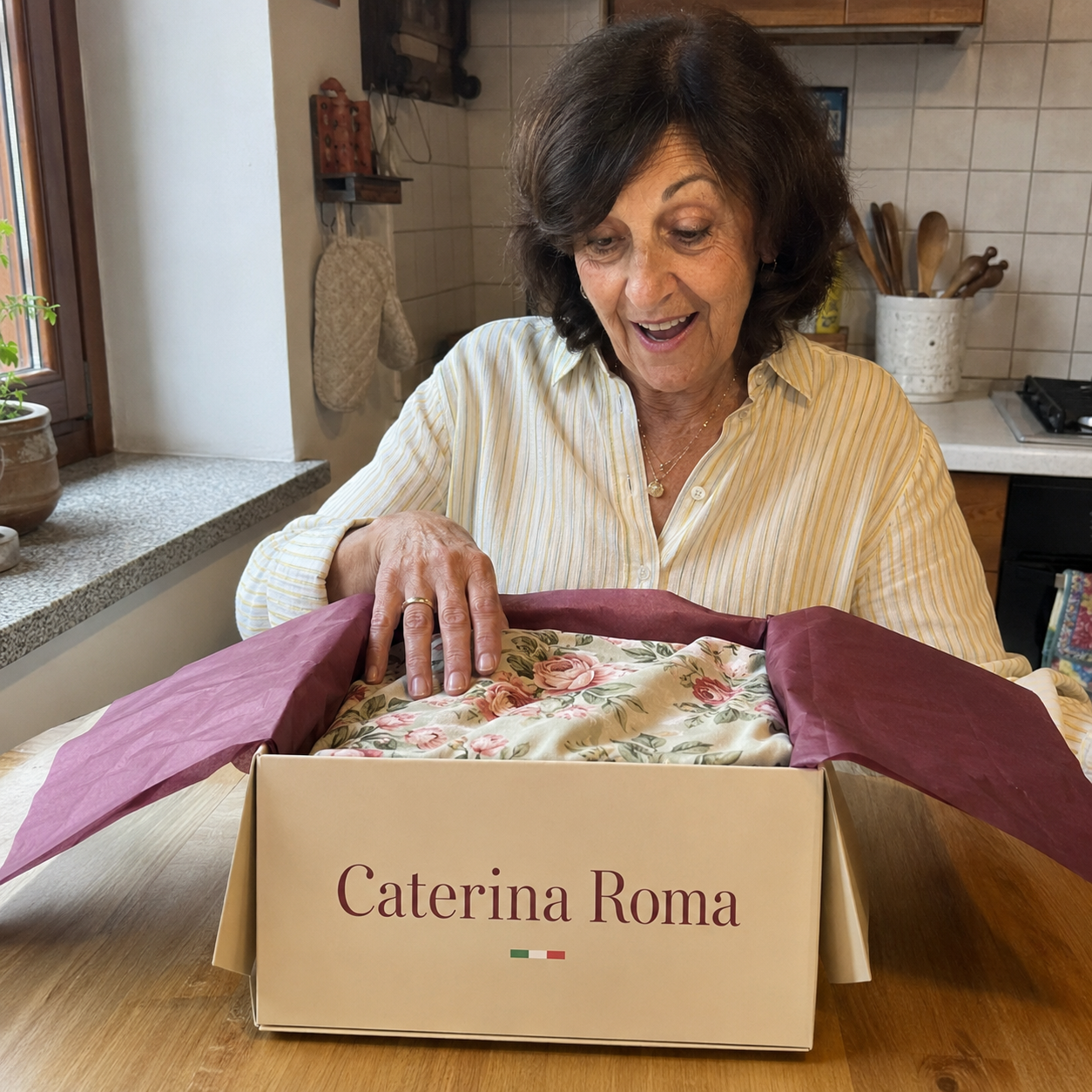 Opening a Caterina Roma package