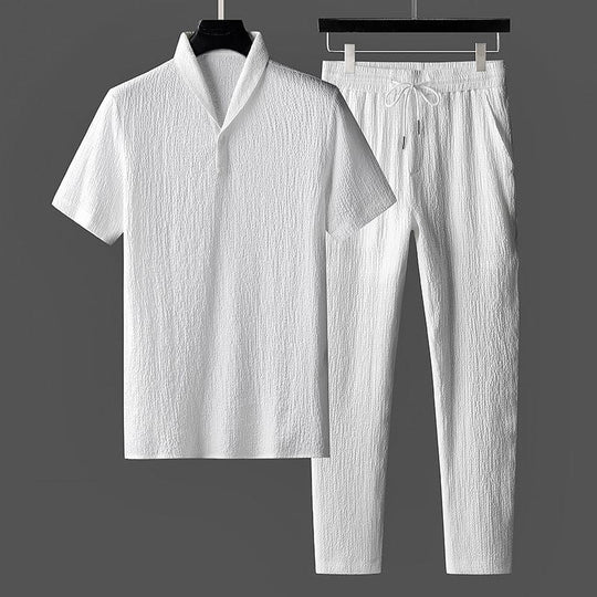 Makai | Classic Fitted Pants and Shirt Set for Men