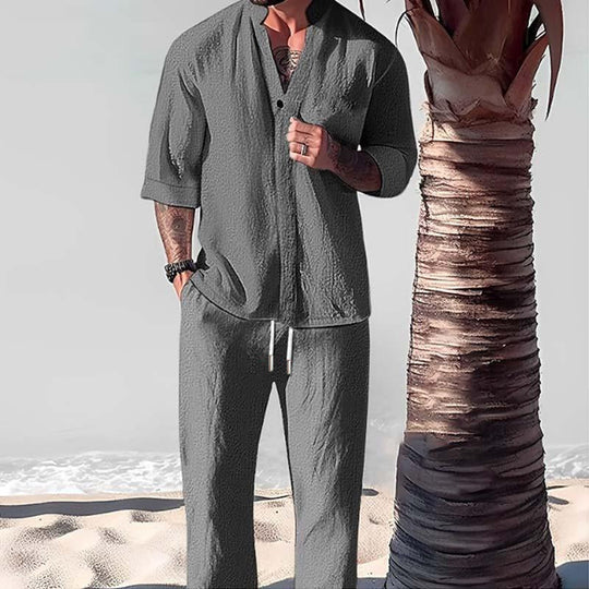 Jrue | Casual Summer Set with Breathable Shirt and Pants for Men
