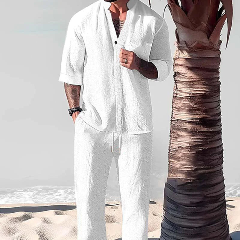 Jrue | Casual Summer Set with Breathable Shirt and Pants for Men