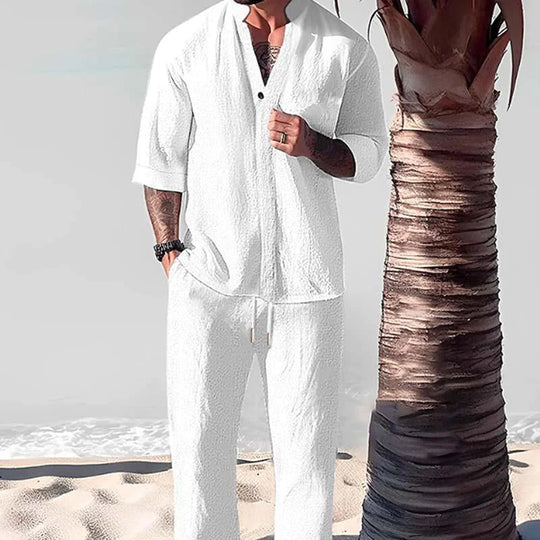Jrue | Casual Summer Set with Breathable Shirt and Pants for Men