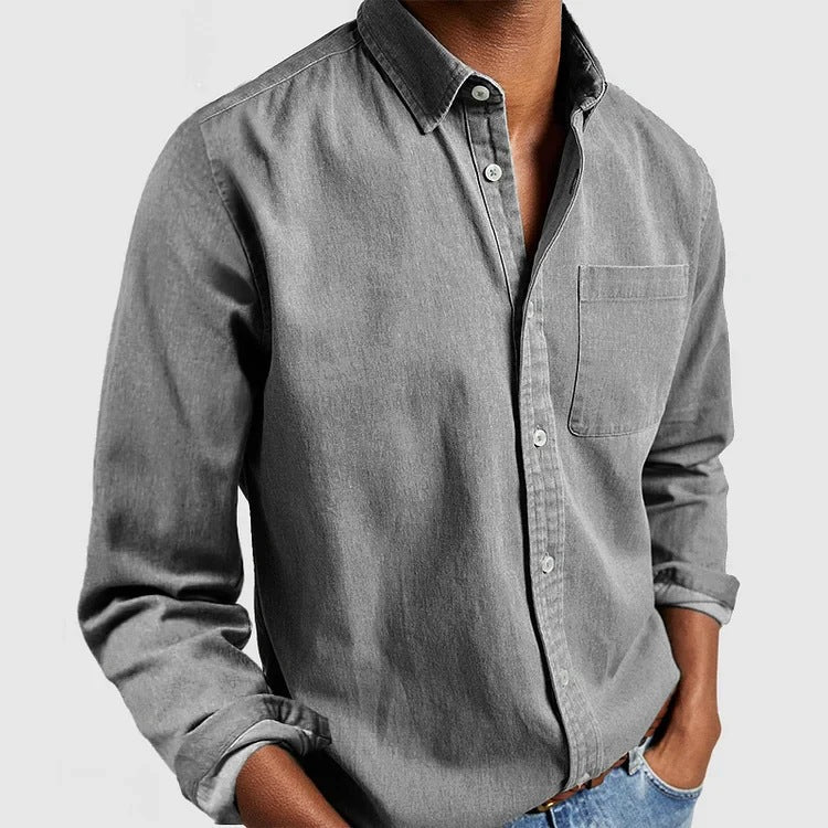 Hayden | Men's Long Sleeve Shirt with Notched Collar