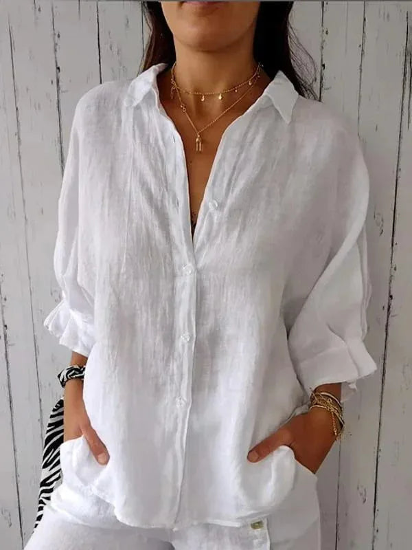 Cheryl | Elegant Linen Blouse for Women