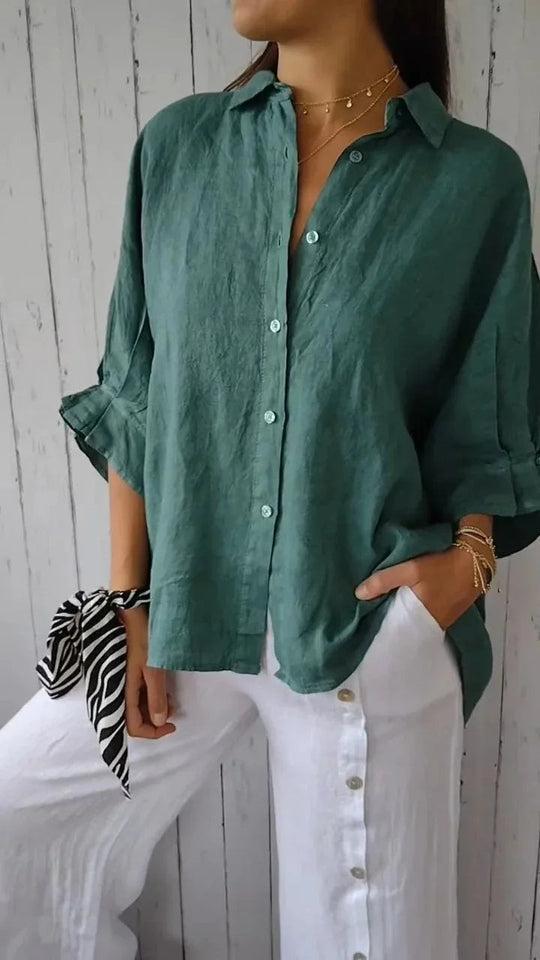 Cheryl | Elegant Linen Blouse for Women