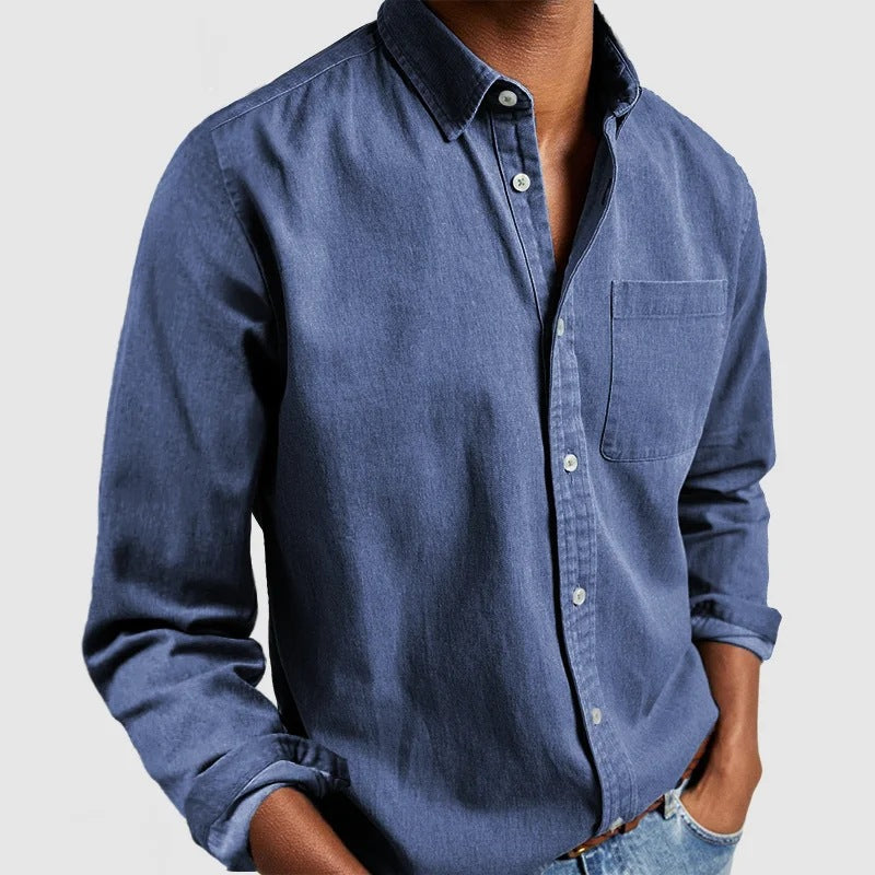 Hayden | Men's Long Sleeve Shirt with Notched Collar