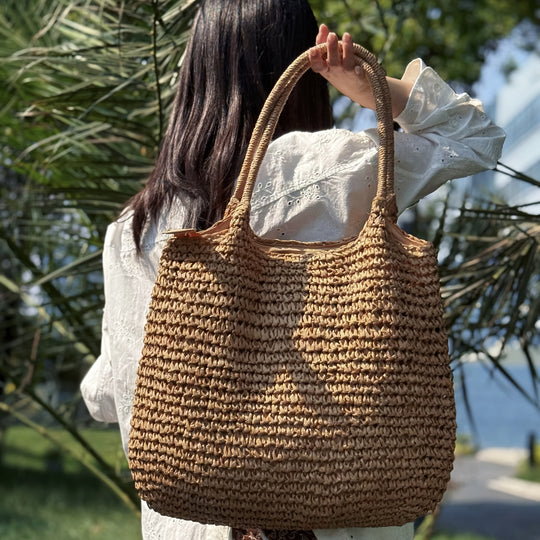 Natalina | Woven Straw Crossbody Bag - Natural